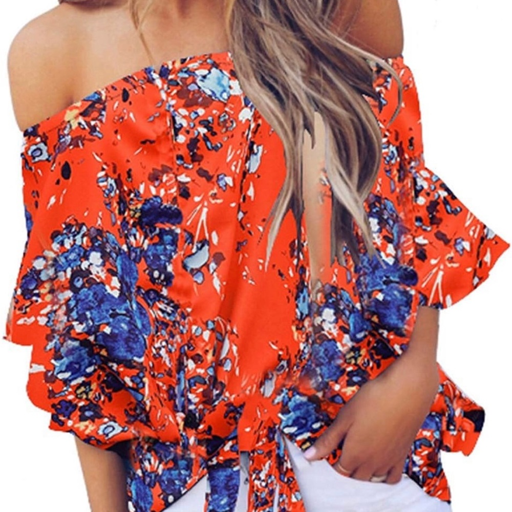Women’s Boho Floral Print Blouse